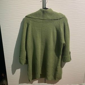Green Cowl Neck Sweater